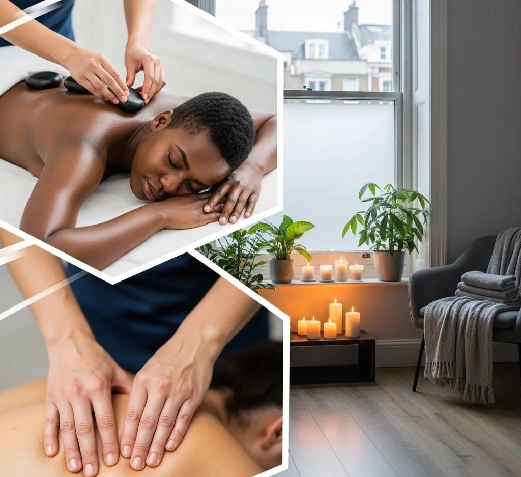 client in consultation with London massage therapist.