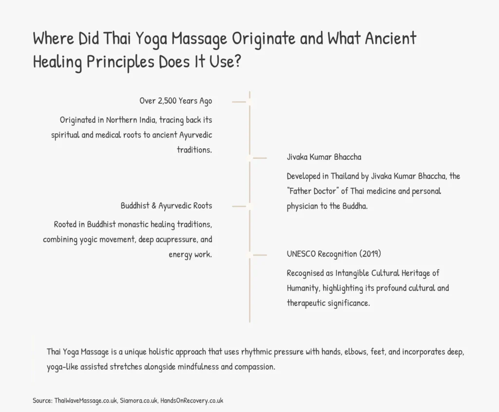 Male client relaxing after Thai Yoga Massage Crystal Palace session at Elysia Wellness in London.