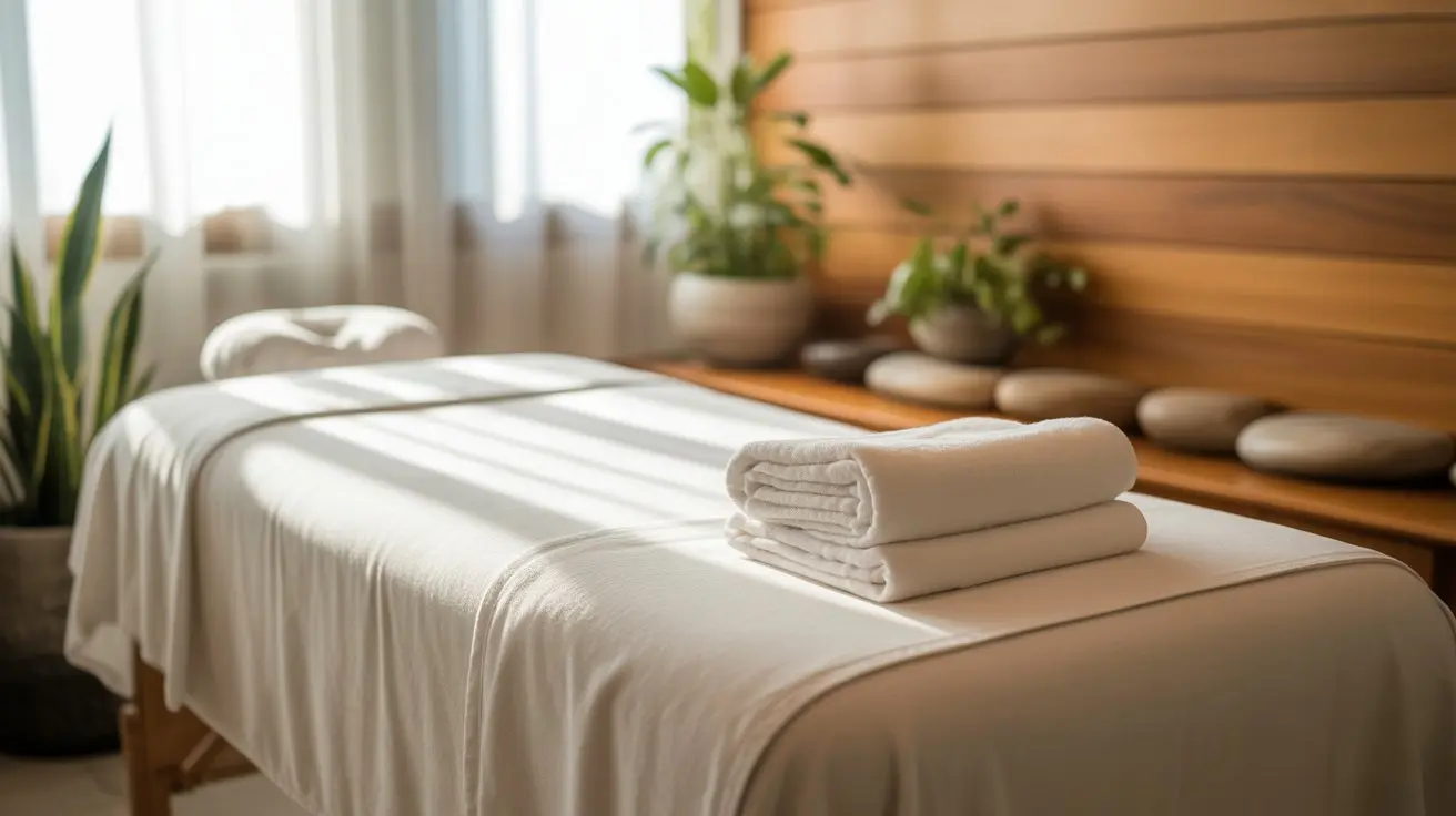 spa massage room illustrating how the body responds internally during a massage session from start to finish