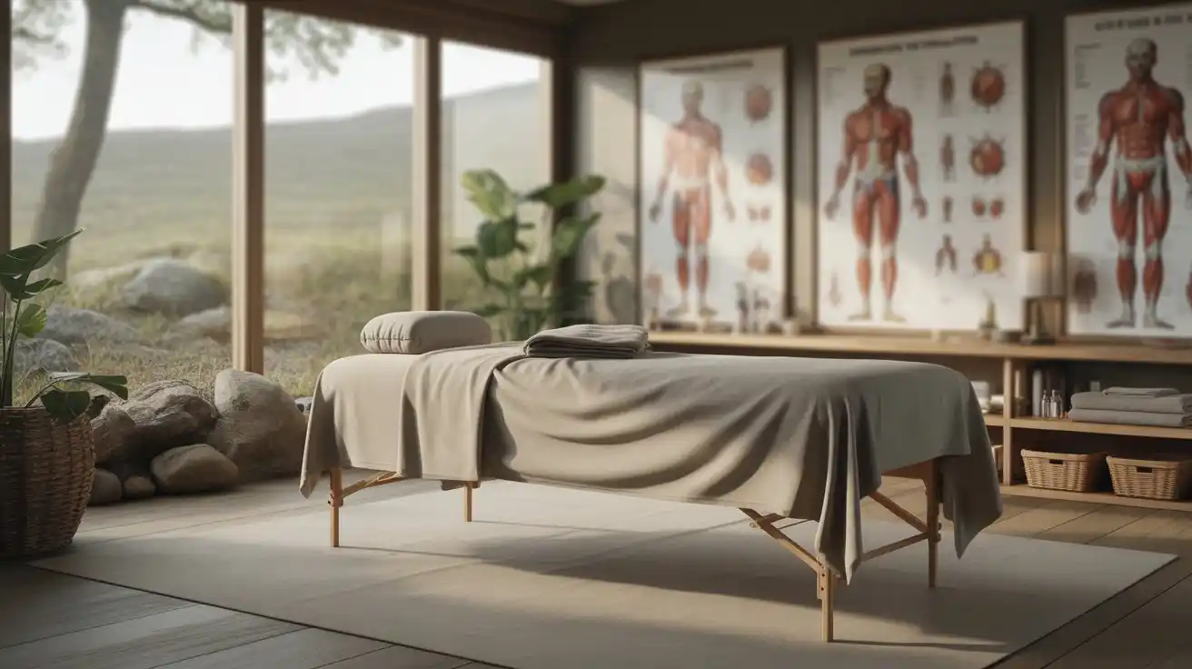 Full body massage supporting muscle recovery and flexibility in a calm wellness setting