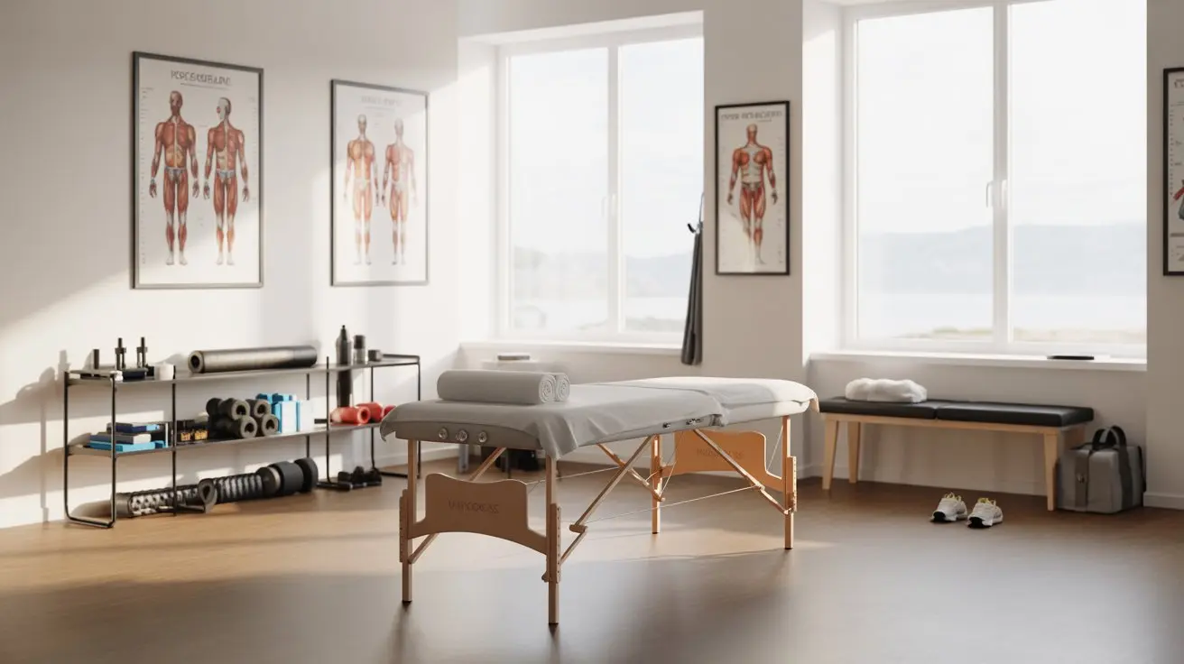 Professional sports massage therapy room designed to support injury prevention and muscle recovery in competitive athletes